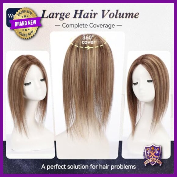 5x5 Silk Base Human Hair Topper 60g for Thinning Hair Volume Boost main image 5